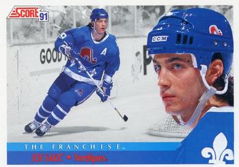 #366 Joe Sakic - Quebec Nordiques - 1991-92 Score Canadian Bilingual Hockey