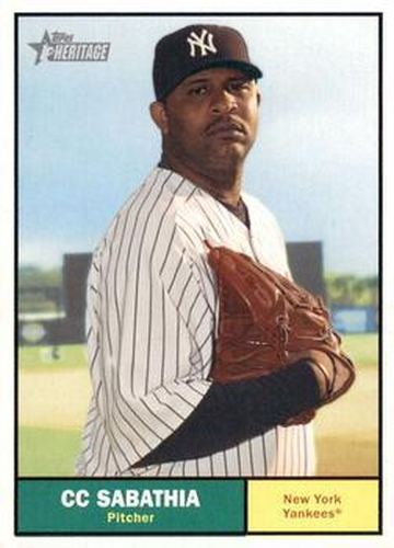 #366b CC Sabathia - New York Yankees - 2010 Topps Heritage Baseball