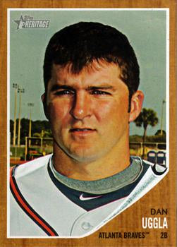 #367 Dan Uggla - Atlanta Braves - 2011 Topps Heritage Baseball