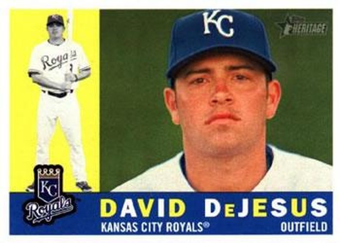 #367 David DeJesus - Kansas City Royals - 2009 Topps Heritage Baseball