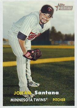 #367 Johan Santana - Minnesota Twins - 2006 Topps Heritage Baseball