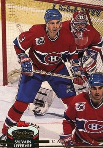 #367 Sylvain Lefebvre - Montreal Canadiens - 1992-93 Stadium Club Hockey
