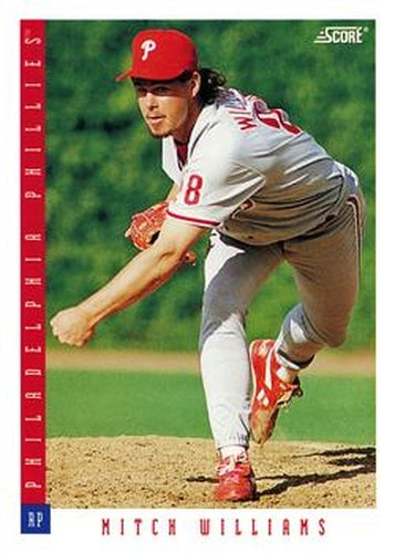 #367 Mitch Williams - Philadelphia Phillies - 1993 Score Baseball