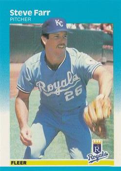 #367 Steve Farr - Kansas City Royals - 1987 Fleer Baseball