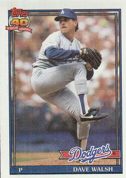 #367 Dave Walsh - Los Angeles Dodgers - 1991 Topps Baseball