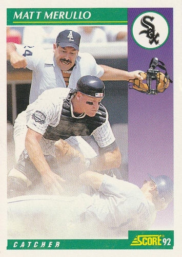 #367 Matt Merullo - Chicago White Sox - 1992 Score Baseball