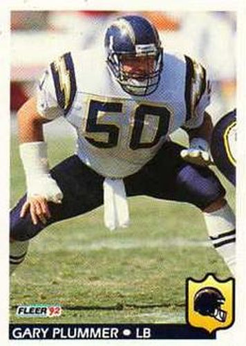 #367 Gary Plummer - San Diego Chargers - 1992 Fleer Football