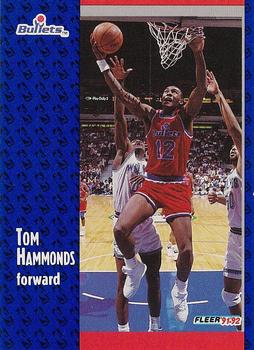 #368 Tom Hammonds - Washington Bullets - 1991-92 Fleer Basketball