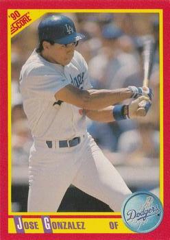 #368 Jose Gonzalez - Los Angeles Dodgers - 1990 Score Baseball