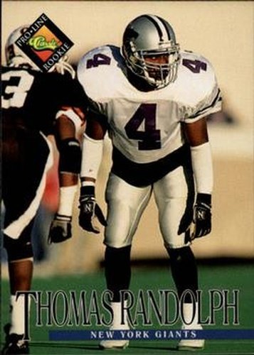 #368 Thomas Randolph - New York Giants - 1994 Pro Line Live Football
