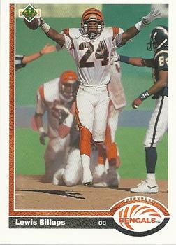 #368 Lewis Billups - Cincinnati Bengals - 1991 Upper Deck Football