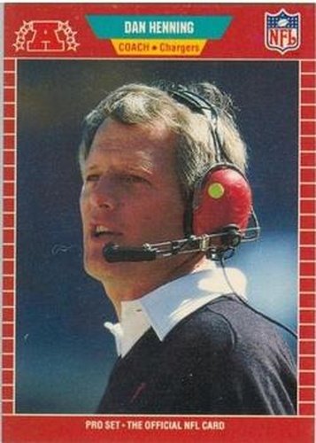 #368 Dan Henning - San Diego Chargers - 1989 Pro Set Football