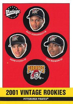 #368 Alex Hernandez / Adam Hyzdu / Tike Redman - Pittsburgh Pirates - 2001 Upper Deck Vintage Baseball