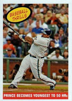 #368 Prince Becomes Youngest to 50 HRs - Milwaukee Brewers - 2008 Topps Heritage Baseball