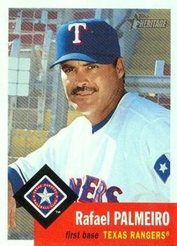 #368 Rafael Palmeiro - Texas Rangers - 2002 Topps Heritage Baseball