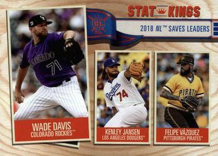 #368 Wade Davis / Kenley Jansen / Felipe V‡zquez - Colorado Rockies / Los Angeles Dodgers / Pittsburgh Pirates - 2019 Topps Big League Baseball