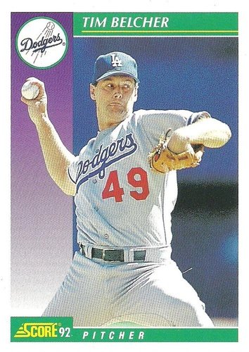 #368 Tim Belcher - Los Angeles Dodgers - 1992 Score Baseball