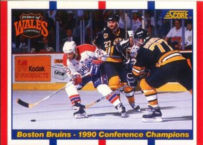 #368 1990 Conference Champions - Boston Bruins / Washington Capitals - 1990-91 Score Canadian Hockey