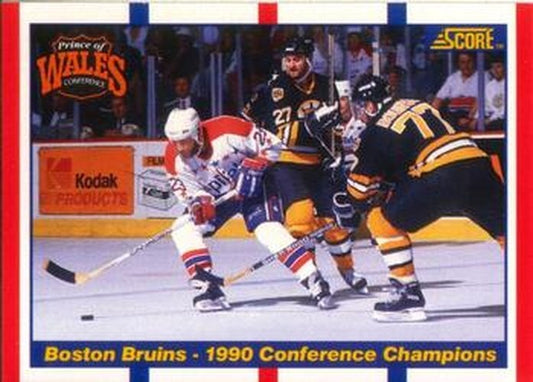 #368 1990 Conference Champions - Boston Bruins / Washington Capitals - 1990-91 Score Canadian Hockey