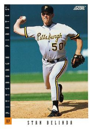 #369 Stan Belinda - Pittsburgh Pirates - 1993 Score Baseball
