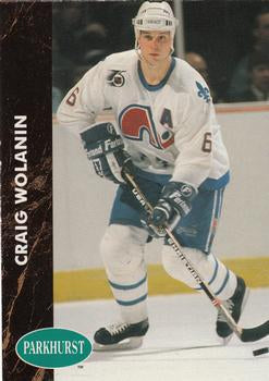 #369 Craig Wolanin - Quebec Nordiques - 1991-92 Parkhurst Hockey