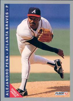 #369 Alejandro Pena - Atlanta Braves - 1993 Fleer Baseball