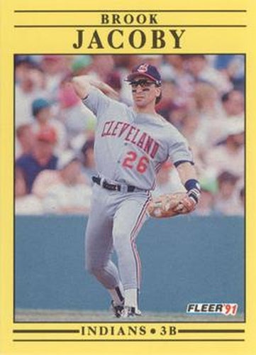 #369 Brook Jacoby - Cleveland Indians - 1991 Fleer Baseball