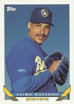 #369 Jaime Navarro - Milwaukee Brewers - 1993 Topps Baseball