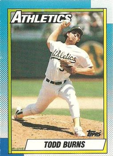 #369 Todd Burns - Oakland Athletics - 1990 O-Pee-Chee Baseball