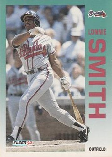 #369 Lonnie Smith - Atlanta Braves - 1992 Fleer Baseball