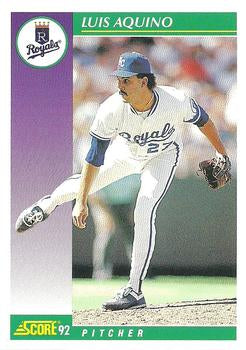#369 Luis Aquino - Kansas City Royals - 1992 Score Baseball