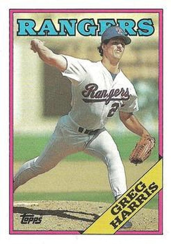 #369 Greg Harris - Texas Rangers - 1988 Topps Baseball