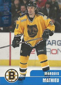 #369 Marquis Mathieu - Boston Bruins - 1999-00 Be a Player Memorabilia Hockey