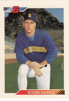 #369 Roger Salkeld - Seattle Mariners - 1992 Bowman Baseball