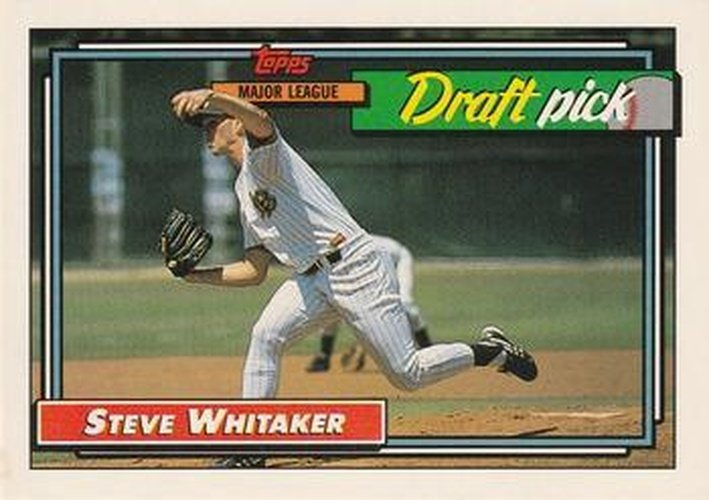 #369 Steve Whitaker - San Francisco Giants - 1992 Topps Baseball
