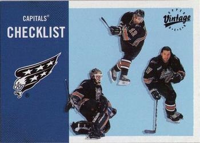 #369 Capitals Checklist - Washington Capitals - 2000-01 Upper Deck Vintage Hockey