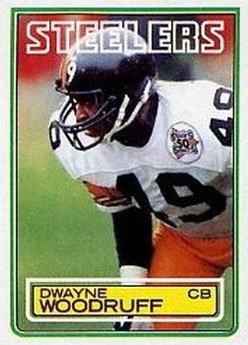 #369 Dwayne Woodruff - Pittsburgh Steelers - 1983 Topps Football