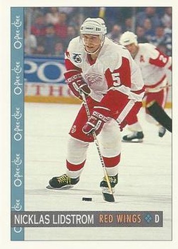 #369 Nicklas Lidstrom - Detroit Red Wings - 1992-93 O-Pee-Chee Hockey