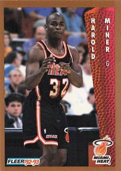 #369 Harold Miner - Miami Heat - 1992-93 Fleer Basketball