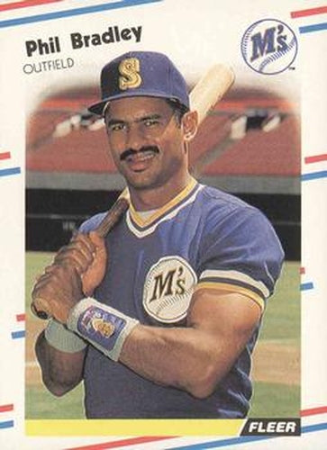 #369 Phil Bradley - Seattle Mariners - 1988 Fleer Baseball