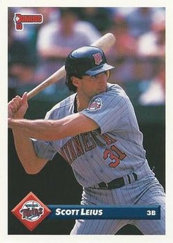 #369 Scott Leius - Minnesota Twins - 1993 Donruss Baseball