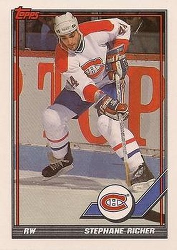 #369 Stephane Richer - Montreal Canadiens - 1991-92 Topps Hockey
