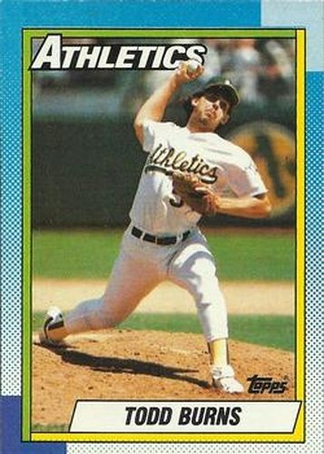 #369 Todd Burns - Oakland Athletics - 1990 Topps Baseball