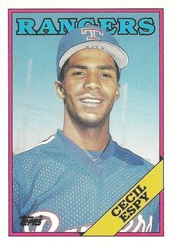 #36T Cecil Espy - Texas Rangers - 1988 Topps Traded Baseball