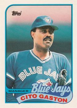 #36T Cito Gaston - Toronto Blue Jays - 1989 Topps Traded Baseball