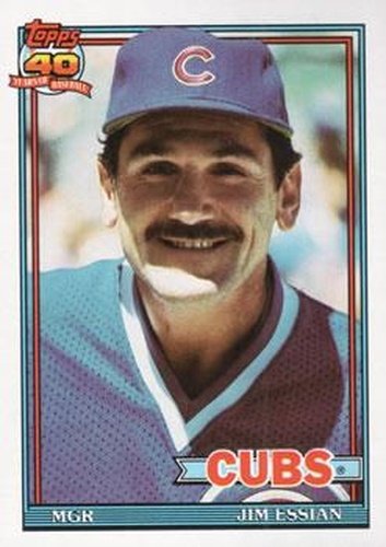#36T Jim Essian - Chicago Cubs - 1991 Topps Traded Baseball