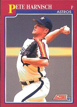 #36T Pete Harnisch - Houston Astros - 1991 Score Rookie & Traded Baseball