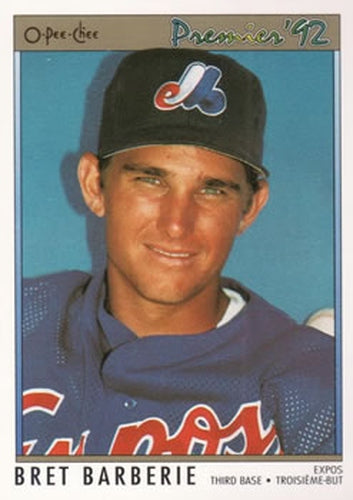#36 Bret Barberie - Montreal Expos - 1992 O-Pee-Chee Premier Baseball