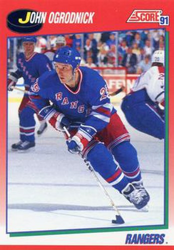 #36 John Ogrodnick - New York Rangers - 1991-92 Score Canadian Hockey