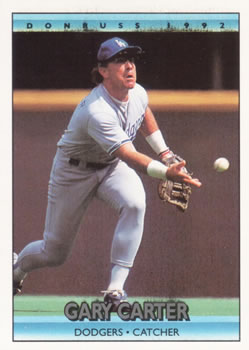 #36 Gary Carter - Los Angeles Dodgers - 1992 Donruss Baseball